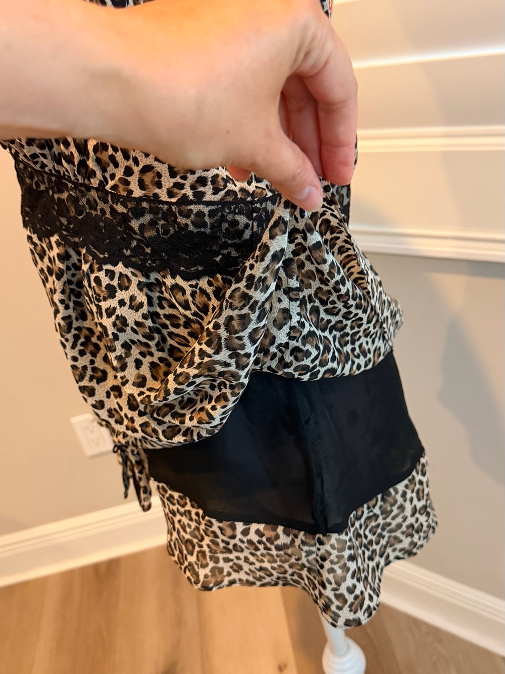 Vintage Therapy Y2K Leopard Lace Cami Top – UK 16 - Picture 4 of 6